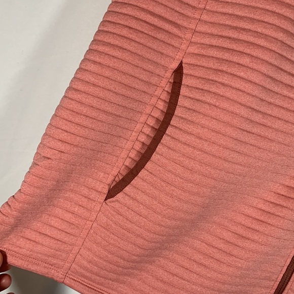 L.L Bean Pink Ribbed Zip-Up Sweater Vest - Picture 6 of 12